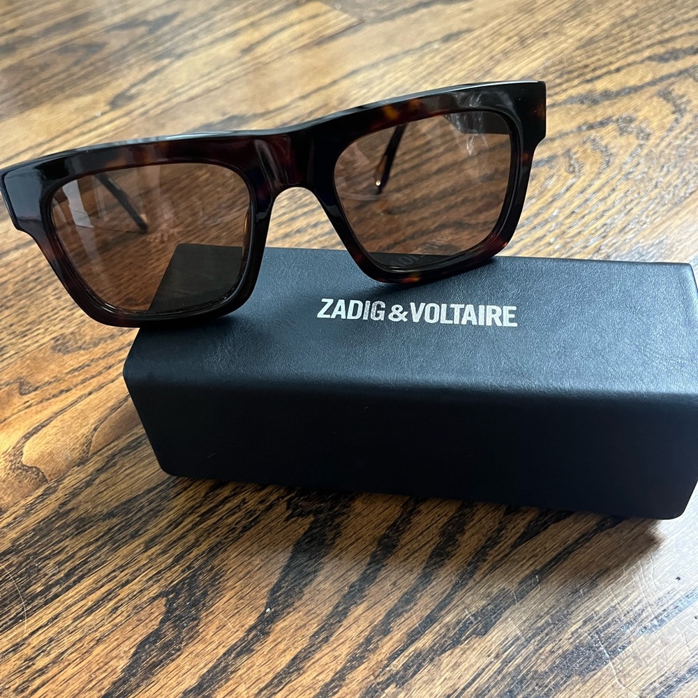 Zadig & Voltaire Tortoiseshell Frame and Gold Sunglasses